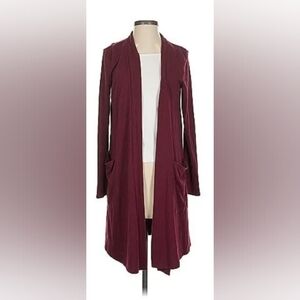NWT Zenana Premium Burgundy Open Front Duster. Women's Small